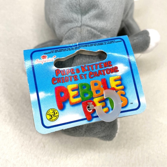 Pebble Pets Pups & Kittens Gray White Cat Kitten Plush - Picture 7 of 8